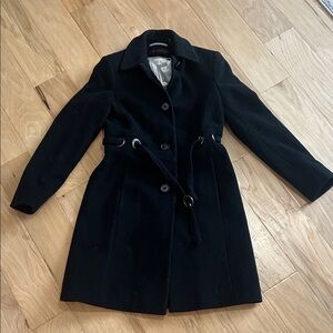 Women’s Via Spiga belted wool blend coat, size 4.